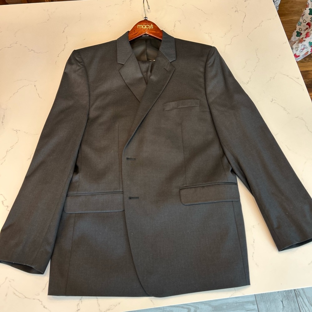 Alfani Gray Classic Suit Jacket with Notched Lapels
